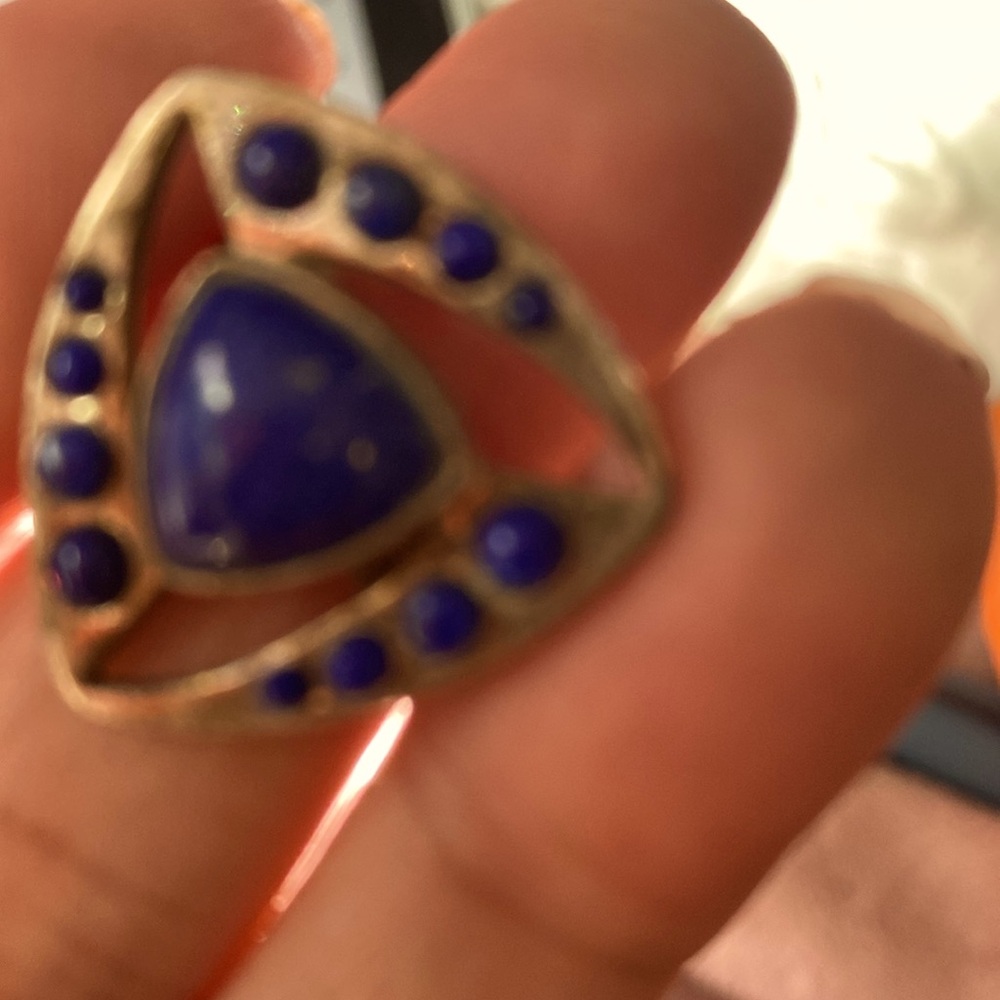 Lapis ring SIZE 6. Sterling Silver 925